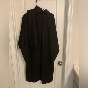 Gemini Vintage Black Wool Cape (One Size)